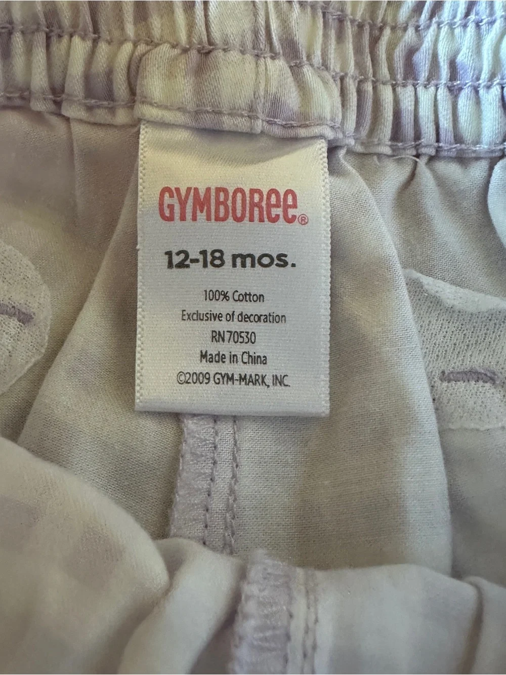 Gymboree purple checkered cotton pants vguc size 12-18 months